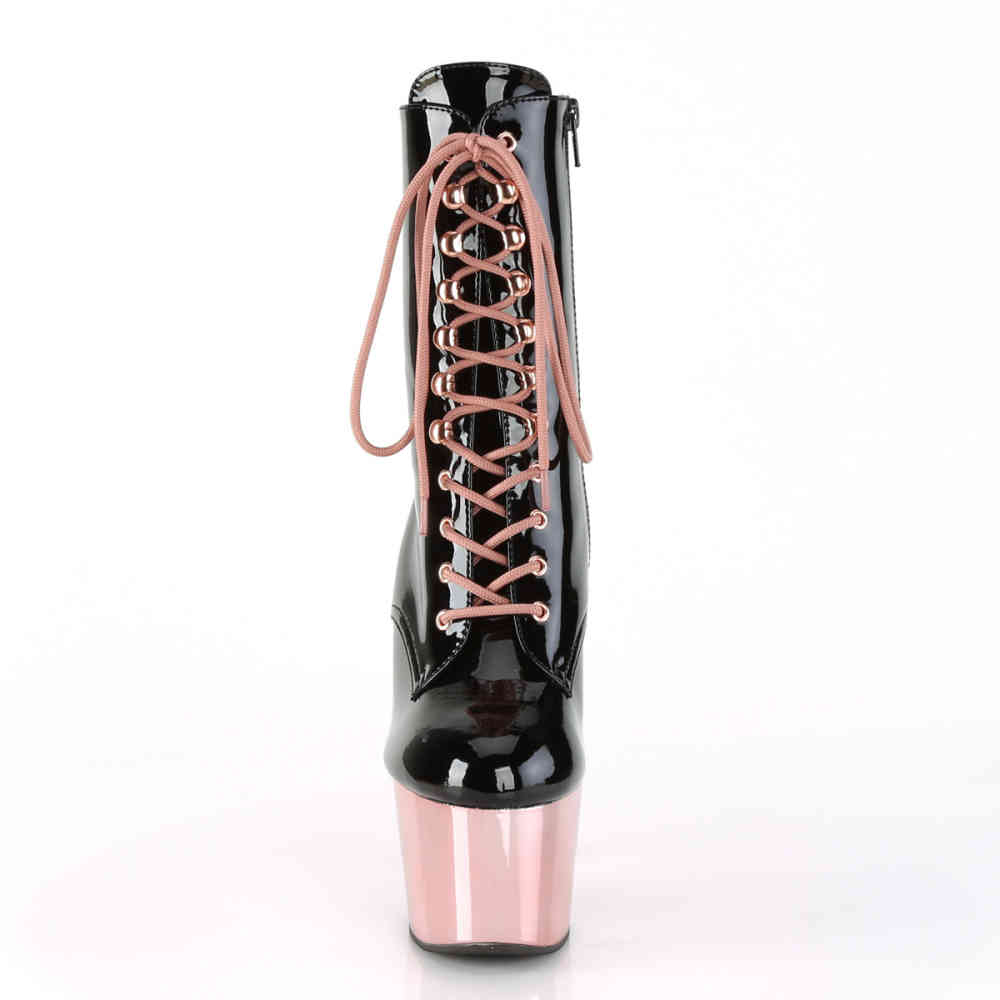 Pleaser - ADORE1020 Platform Boots, Pole dance shoes - Pole dance shoes - Black/Pink Product image